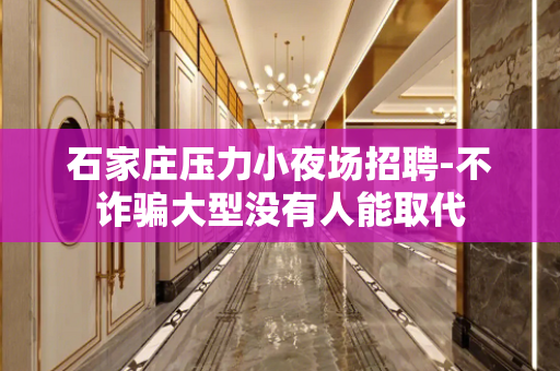 石家庄压力小夜场招聘-不诈骗大型没有人能取代