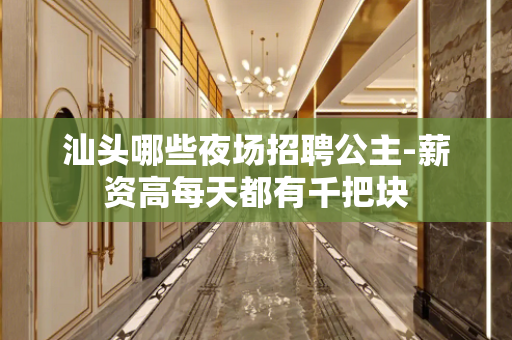 汕头哪些夜场招聘公主-薪资高每天都有千把块