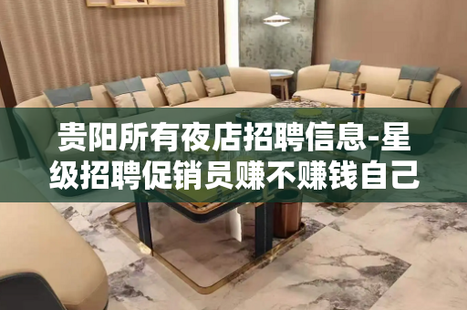 贵阳所有夜店招聘信息-星级招聘促销员赚不赚钱自己来看