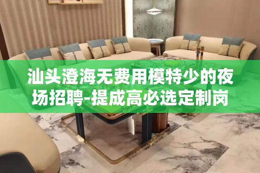 汕头澄海无费用模特少的夜场招聘-提成高必选定制岗位