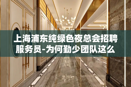 上海浦东纯绿色夜总会招聘服务员-为何勤少团队这么成功