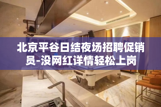 北京平谷日结夜场招聘促销员-没网红详情轻松上岗