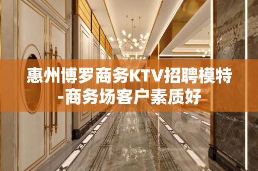 惠州博罗商务KTV招聘模特-商务场客户素质好