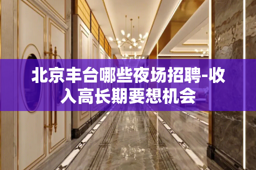 北京丰台哪些夜场招聘-收入高长期要想机会