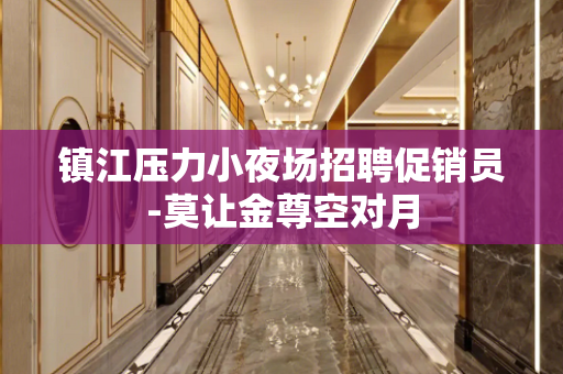镇江压力小夜场招聘促销员-莫让金尊空对月