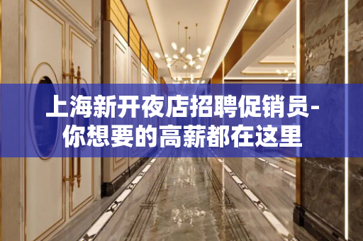 上海新开夜店招聘促销员-你想要的高薪都在这里
