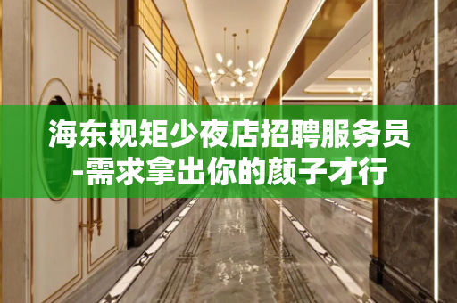 海东规矩少夜店招聘服务员-需求拿出你的颜子才行