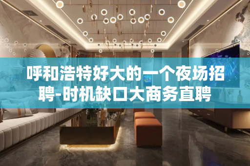 呼和浩特好大的一个夜场招聘-时机缺口大商务直聘