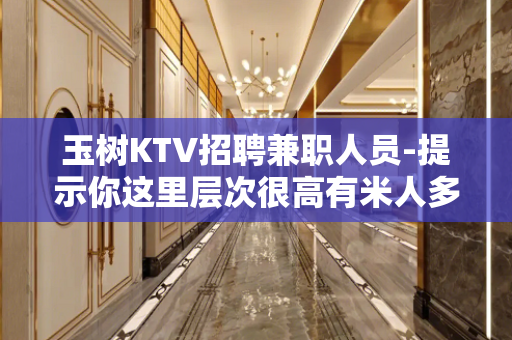 玉树KTV招聘兼职人员-提示你这里层次很高有米人多