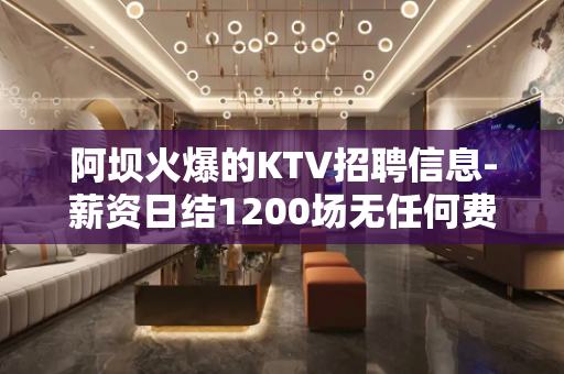 阿坝火爆的KTV招聘信息-薪资日结1200场无任何费用