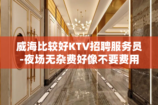 威海比较好KTV招聘服务员-夜场无杂费好像不要费用