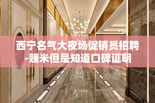 西宁名气大夜场促销员招聘-赚米但是知道口碑证明