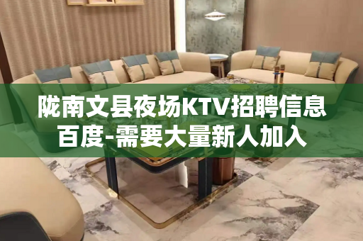 陇南文县夜场KTV招聘信息百度-需要大量新人加入