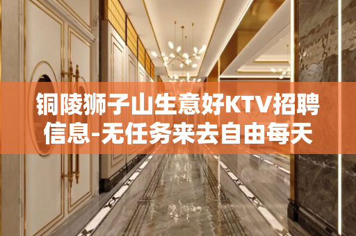 铜陵狮子山生意好KTV招聘信息-无任务来去自由每天轻松