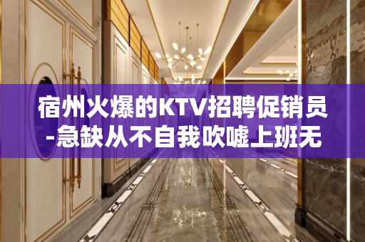 宿州火爆的KTV招聘促销员-急缺从不自我吹嘘上班无忧