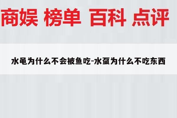 水黾为什么不会被鱼吃-水虿为什么不吃东西
