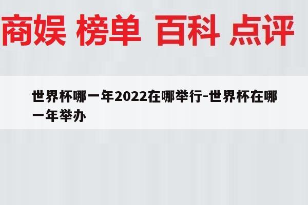 世界杯哪一年2022在哪举行-世界杯在哪一年举办