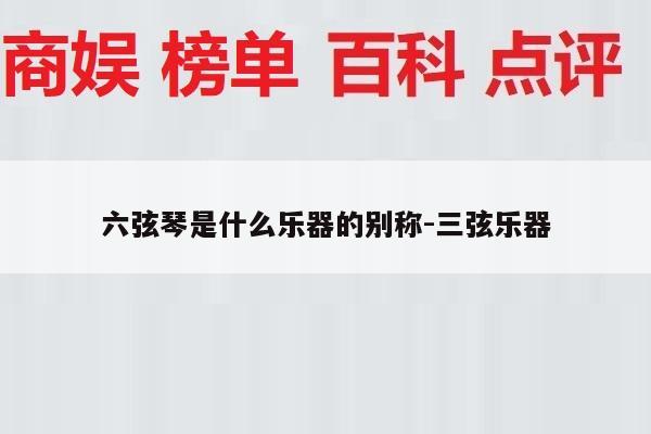 六弦琴是什么乐器的别称-三弦乐器