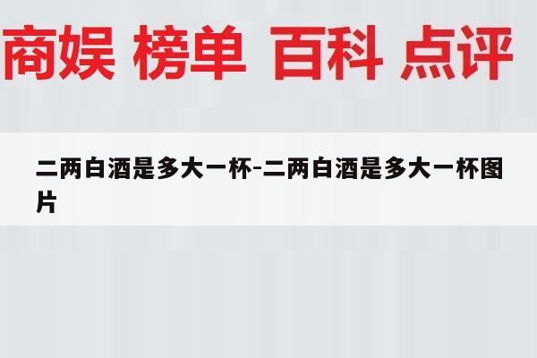 二两白酒是多大一杯-二两白酒是多大一杯图片