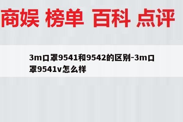 3m口罩9541和9542的区别-3m口罩9541v怎么样
