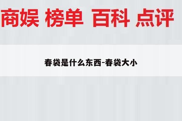 春袋是什么东西-春袋大小