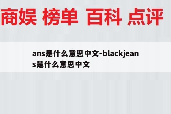 ans是什么意思中文-blackjeans是什么意思中文